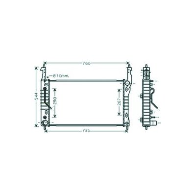 Radiatore acqua per CHEVROLET - DAEWOO CAPTIVA dal 2006 al 2011 Codice OEM 20777046