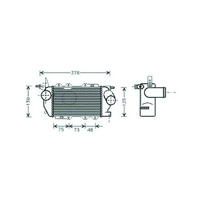 Intercooler per OPEL VECTRA B dal 1995 al 1999 Codice OEM 1300400