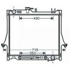 Radiatore acqua per ISUZU DMAX dal 2002 al 2006