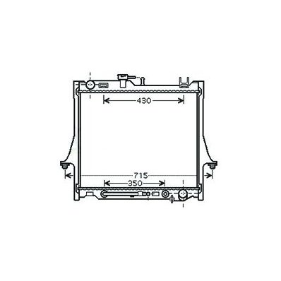 Radiatore acqua per ISUZU DMAX dal 2002 al 2006 Codice OEM 8973333532