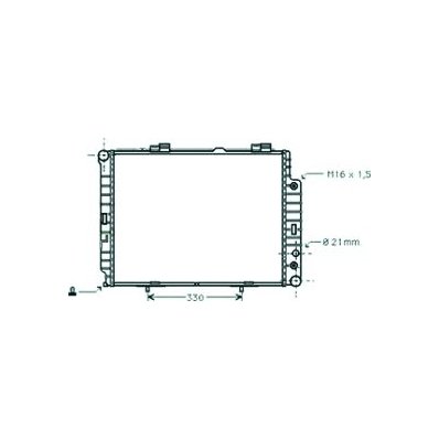 Radiatore acqua per MERCEDES-BENZ E dal 1995 al 1999 Codice OEM 210-500-6003