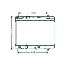 Radiatore acqua per TOYOTA YARIS dal 2005 al 2008