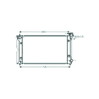 Radiatore acqua per TOYOTA COROLLA dal 1999 al 2001 Codice OEM 16400-6A290