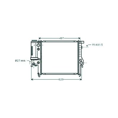 Radiatore acqua per BMW 3 E36 dal 1991 al 1998 Codice OEM 17111723528