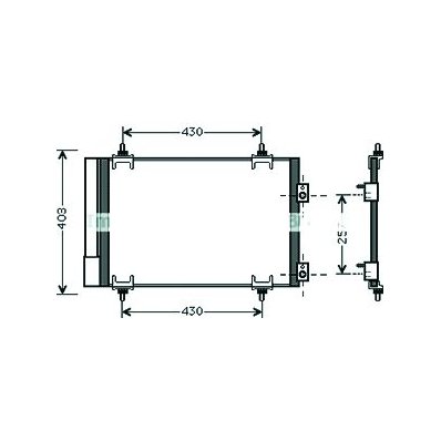 Condensatore per CITROEN C4 dal 2004 al 2008 Codice OEM 6455CX