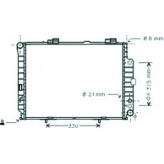 Radiatore acqua per MERCEDES-BENZ E dal 1995 al 1999