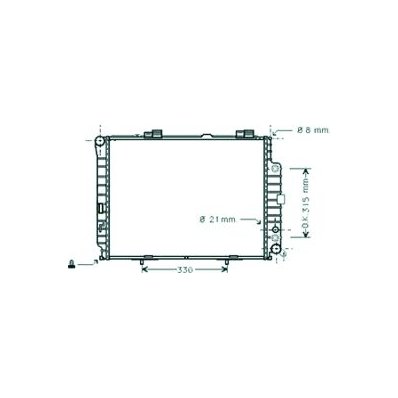 Radiatore acqua per MERCEDES-BENZ E dal 1995 al 1999 Codice OEM 2105006603