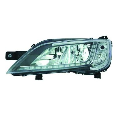 Proiettore cromato led per CITROEN JUMPER dal 2014 lato destro passeggero Codice OEM 1612041080