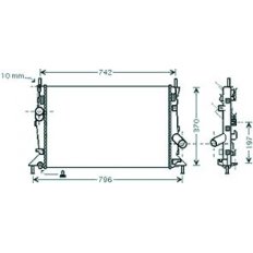 Radiatore acqua per FORD C-MAX dal 2003 al 2007