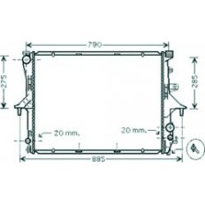 Radiatore acqua per VOLKSWAGEN TOUAREG dal 2002 al 2007