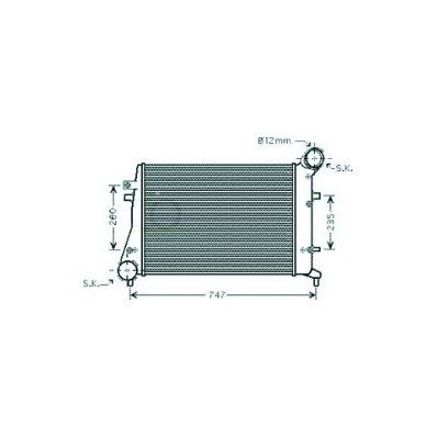 Intercooler per AUDI A3 dal 2003 al 2005 Codice OEM 1K0145803Q