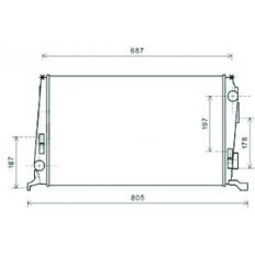 Radiatore acqua per DACIA DUSTER dal 2013 al 2017
