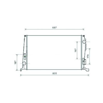 Radiatore acqua per DACIA DUSTER dal 2010 al 2013 Codice OEM 214108807R