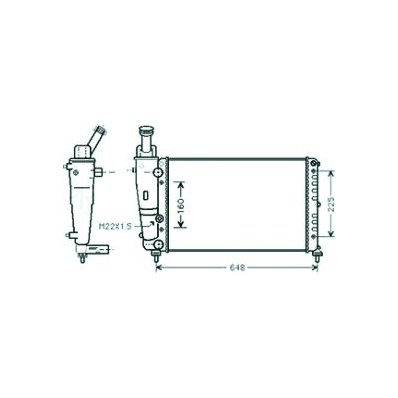 Radiatore acqua per LANCIA Y dal 1995 al 2000 Codice OEM 46517926