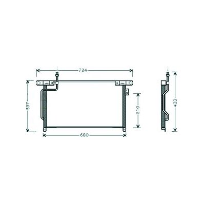 Condensatore per NISSAN TERRANO II dal 1997 al 2000 Codice OEM 1418700