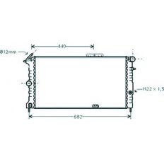 Radiatore acqua per OPEL VECTRA A dal 1992 al 1995