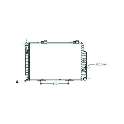 Radiatore acqua per MERCEDES-BENZ C W202 dal 1997 al 2000 Codice OEM 202-500-6603