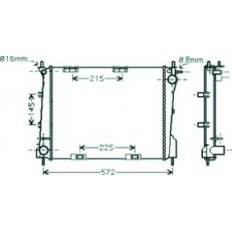 Radiatore acqua per RENAULT CLIO dal 2005 al 2009