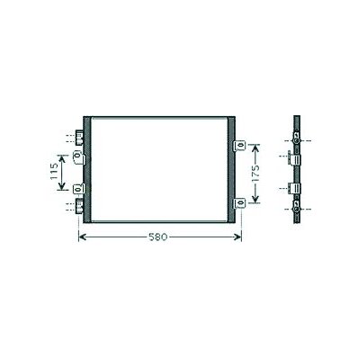 Condensatore per RENAULT KANGOO dal 1997 al 2003 Codice OEM 2765000QAK