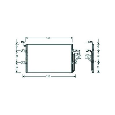 Condensatore per SEAT IBIZA dal 1999 al 2001 Codice OEM 6K0820411