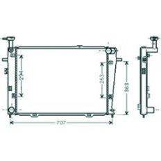 Radiatore acqua per HYUNDAI TUCSON dal 2004 al 2015