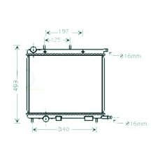 Radiatore acqua per CITROEN C2 dal 2008 al 2010