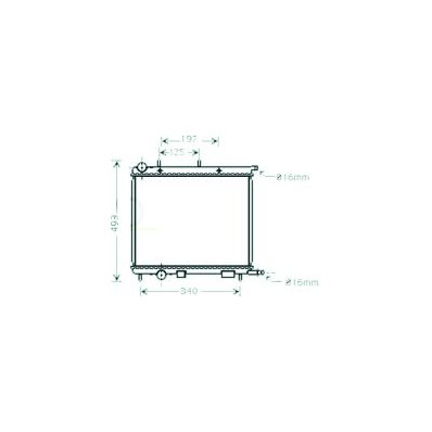 Radiatore acqua per CITROEN C3 dal 2009 al 2013 Codice OEM 1331TV