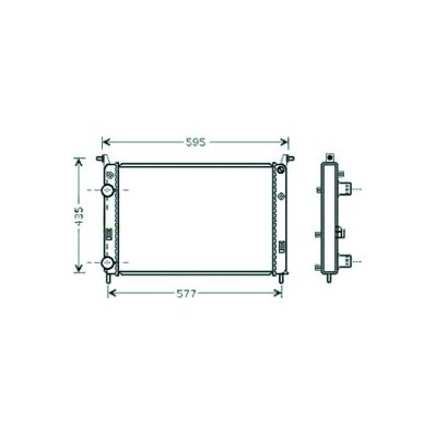 Radiatore acqua per FIAT STRADA dal 1999 al 2003 Codice OEM 46742278