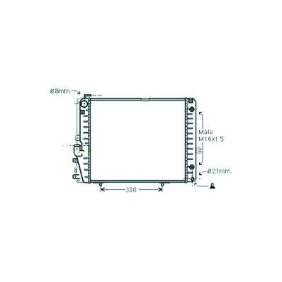 Radiatore acqua per MERCEDES-BENZ E dal 1984 al 1989 Codice OEM 1245002803