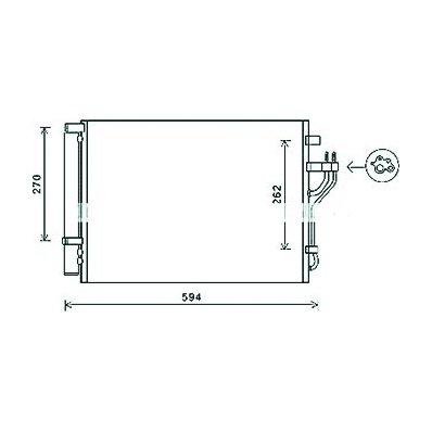 Condensatore per HYUNDAI iX35 dal 2010 al 2013 Codice OEM 976062Y001