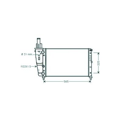 Radiatore acqua per FIAT PUNTO dal 1993 al 1999 Codice OEM 7745652