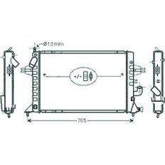 Radiatore acqua per OPEL ASTRA G dal 1998 al 2004