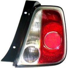 Fanale posteriore bordo chiaro per FIAT 500 dal 2007 al 2015 lato sinistro guidatore