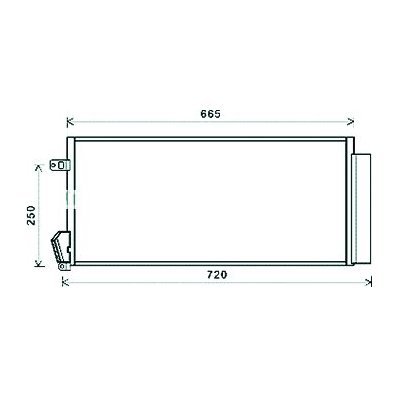 Condensatore per FIAT DOBLO&#039; dal 2010 al 2014 Codice OEM 51937924