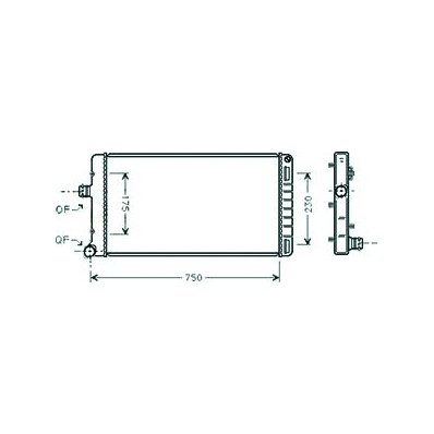 Radiatore acqua per FIAT PUNTO dal 1999 al 2003 Codice OEM 46739749