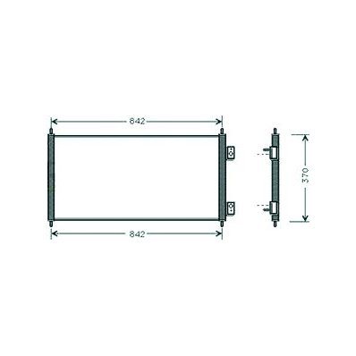 Condensatore per FORD TRANSIT dal 2000 al 2006 Codice OEM 1671707