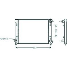 Radiatore acqua per VOLKSWAGEN PASSAT dal 1988 al 1993
