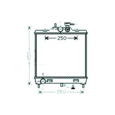 Radiatore acqua per KIA PICANTO dal 2004 al 2007