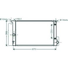 Radiatore acqua per TOYOTA AURIS dal 2010 al 2012