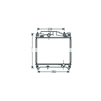 Radiatore acqua per TOYOTA IQ dal 2009 al 2015 Codice OEM 1640040220