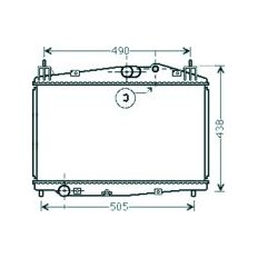 Radiatore acqua per MAZDA 2 dal 2010 al 2014