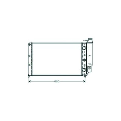 Radiatore acqua per RENAULT R21 dal 1989 al 1995 Codice OEM 7700773289