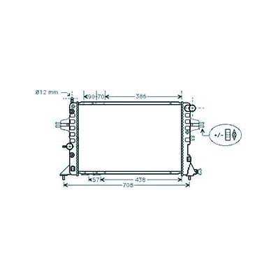 Radiatore acqua per OPEL ASTRA G dal 1998 al 2004 Codice OEM 1300190