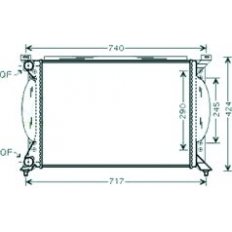 Radiatore acqua per AUDI A4 dal 2000 al 2004