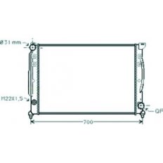 Radiatore acqua per AUDI A4 dal 1994 al 1999
