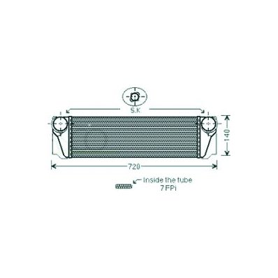 Intercooler per BMW 5 F07 GT dal 2009 al 2012 Codice OEM 17117805629