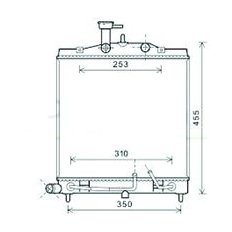 Radiatore acqua per KIA PICANTO dal 2008 al 2010