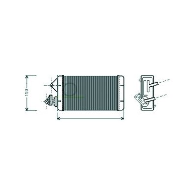 Scambiatore di calore per FIAT FIORINO dal 1991 al 2007 Codice OEM 5943154