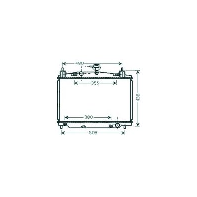 Radiatore acqua per MAZDA 2 dal 2008 al 2010 Codice OEM ZJ3815200A