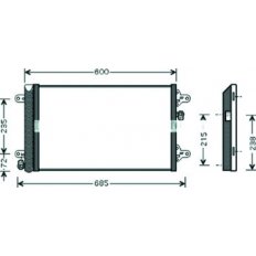 Condensatore per SEAT ALHAMBRA dal 2000 al 2010